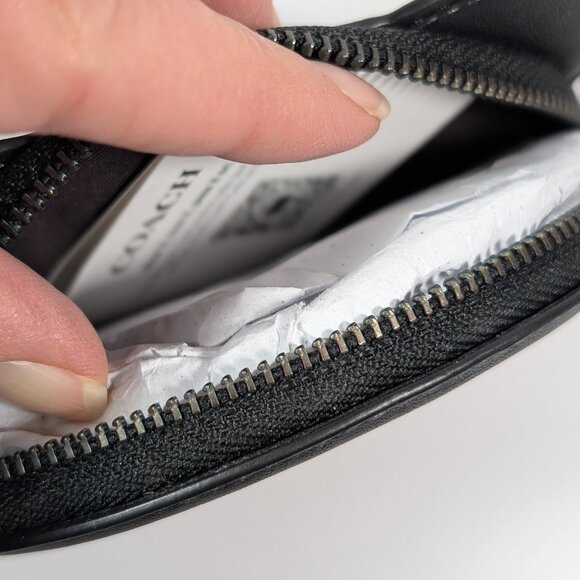 NWOT Coach Leather Black Cat Card Case, Wallet, and Coin Purse, Limited Edition - Picture 4 of 4